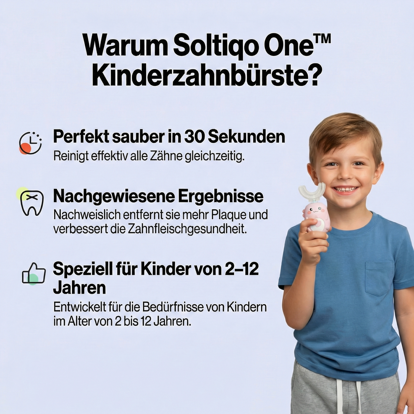 Soltiqo one™ Kinderzahnbürste